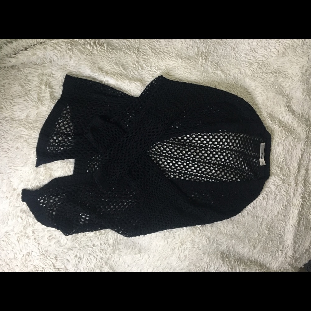 Black holy cardigan